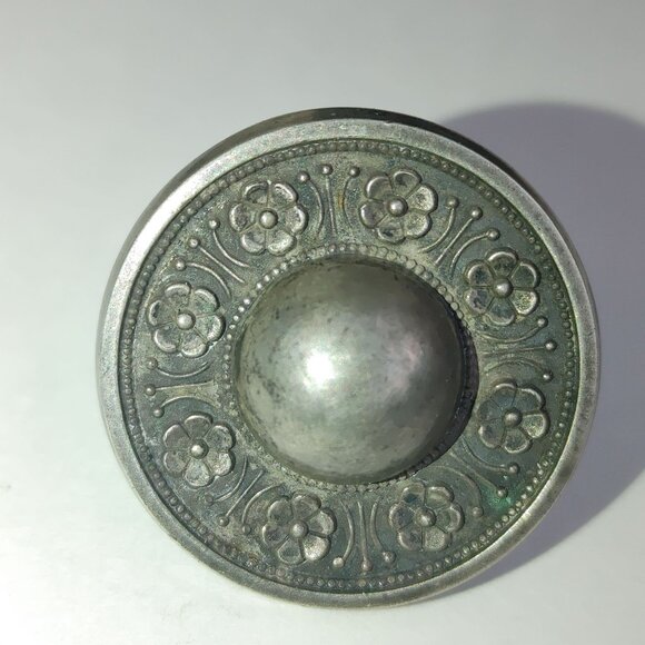 Antique Silver Sentiment Pin Mourning Brooch Victorian Era Forget Me Knots - Picture 9 of 11